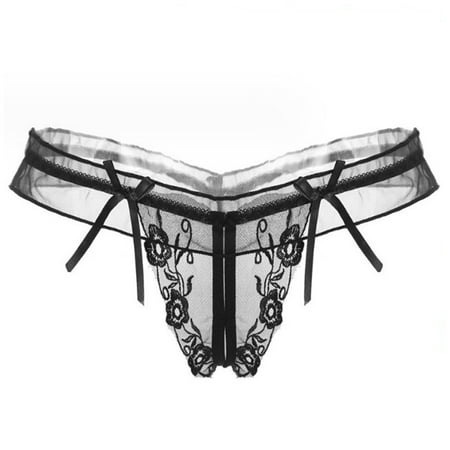 Xiaoxatg Sexy Panties for Women Women s Sexy And Casual Solid Color Sexy Lace Thong Bowknot Panties For All Seasons Boy Shorts Panties