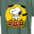 thumbnail image 3 of Peanuts - Snoopy Pumpkin Patch -Women's Short Sleeve Graphic T-Shirt, 3 of 6