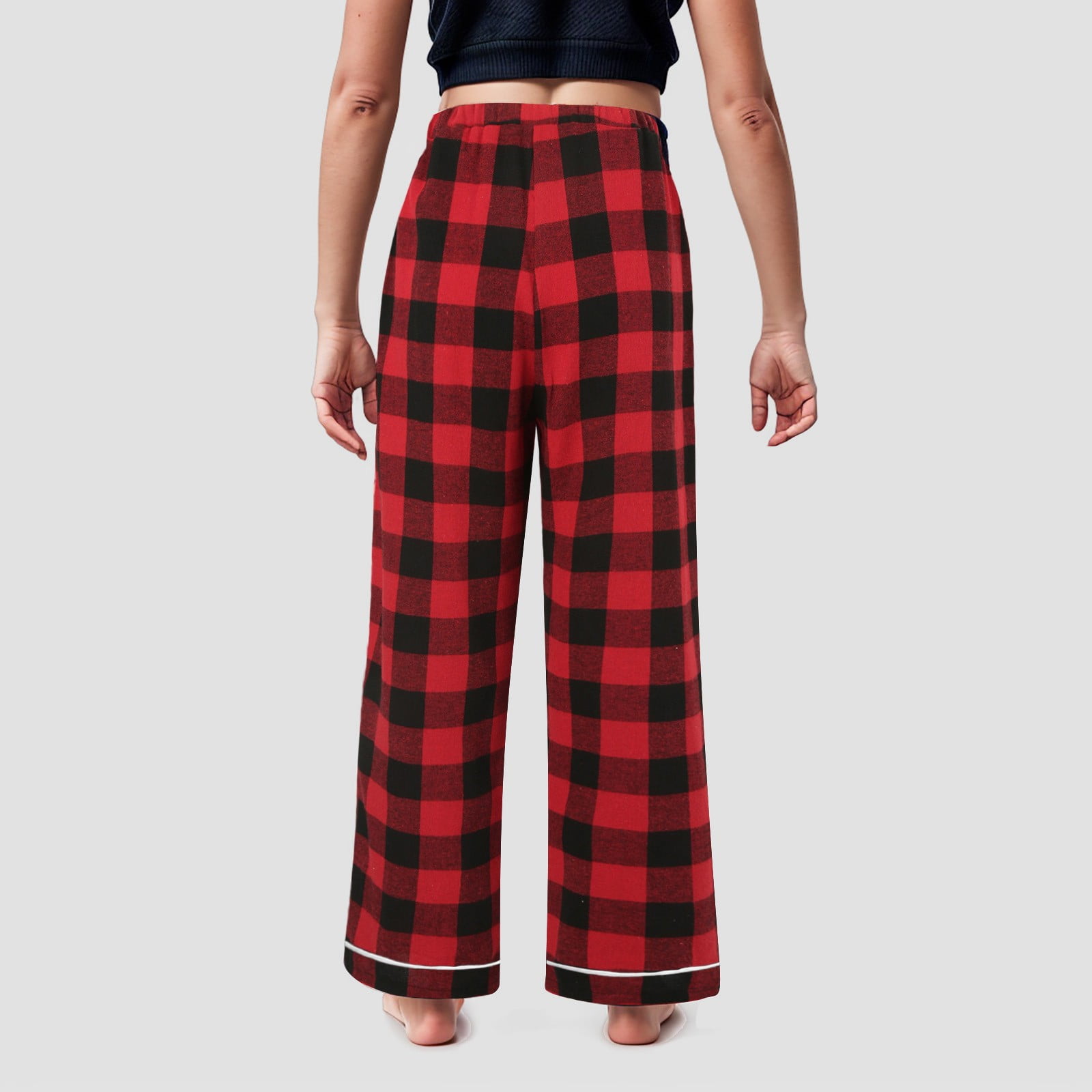 Pyjama Décontracté à Carreaux Pour Enfants – Pantalon Ample à Cordon, Léger Et Doux, Idéal Pour La Maison