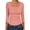 Coral, variant on Womens 3/4 Sleeve Scoop Neck Tops Ribbed Knit Slim Fitted Casual Basic Tee Shirts 2026 Fall Trendy Going Out T-Shirt Grey Blue Medium
