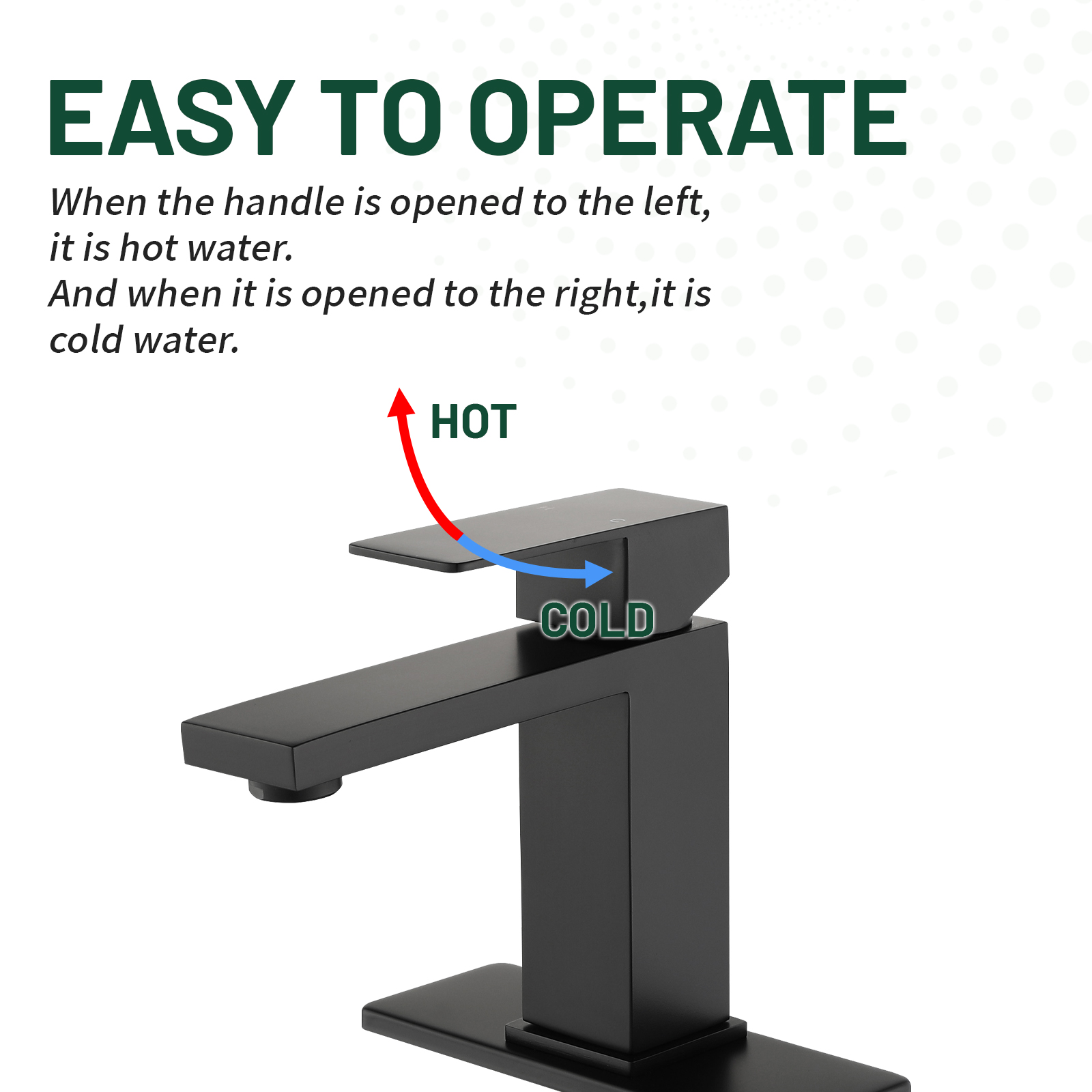 Cobbe Single-Handle Bathroom Sink Faucet for Vanity Single-Hole Installation Basin Faucet with Pop-Up Drain Matte Black