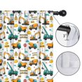 thumbnail image 4 of Blackout Kids Curtains,Cartoon Construction Vehicles Safety Signs Childrens Insulated Curtains Set Of 2,Bedroom Essentials,Toddler Room Decor 42"x54", 4 of 5