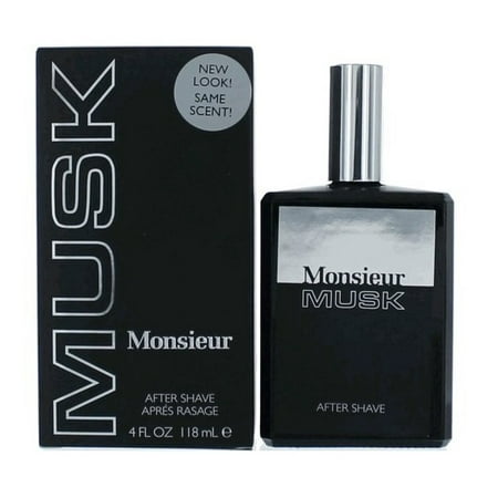 Monsieur Musk By Dana For Men Aftershave 4 Oz + Schick Slim Twin ST for Sensitive (Best Aftershave For Sensitive Skin 2019)
