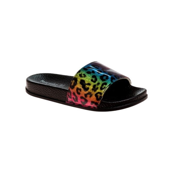 Kensie Girl Slides (Toddler Sizes) - Black/Multi, 5