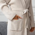 thumbnail image 4 of Bata de felpa MH MYLUNE HOME, largo hasta media pantorrilla, con capucha y bolsillos, 4 of 5