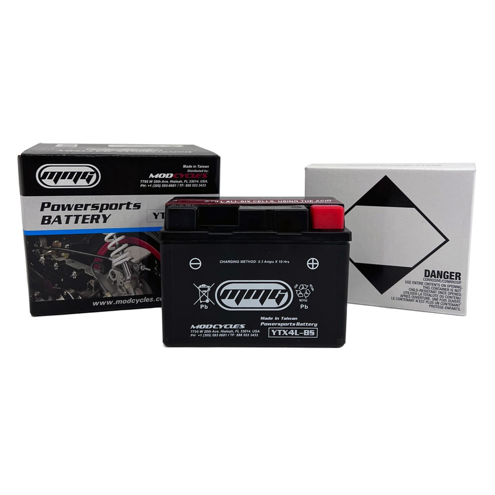 MMG YTX4L-BS Battery - 12v for Motorcycles, Scooters, ATVs, Mini Dirt Bike