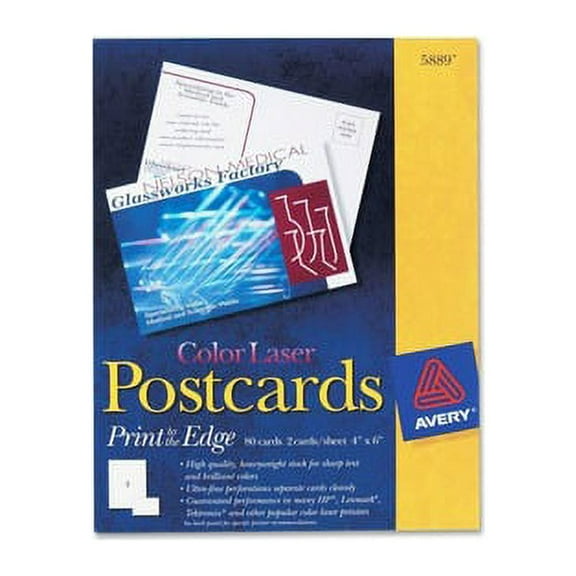 Avery Laser Invitation Card 6" x 4" - 80 / Box - White