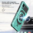 thumbnail image 4 of Compatible for Cricket Vision Plus Case w/Tempered Glass Screen Protector [Military Grade] Ring Car Mount Kickstand Shockproof Hard Phone Case - Teal, 4 of 7
