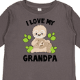 thumbnail image 4 of Inktastic Cute Sloth I Love My Grandpa with Green Leaves Boys or Girls Long Sleeve Toddler T-Shirt, 4 of 5