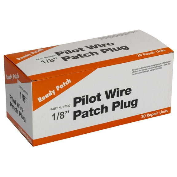Myers Tire Supply Ready Patch Pilot Wire Patch Plugs for Tire Repair 1/8-Inch Stem with 1-3/4 Inch Diameter Patch for Tire Tread Puncture Repairs (Box of 20)