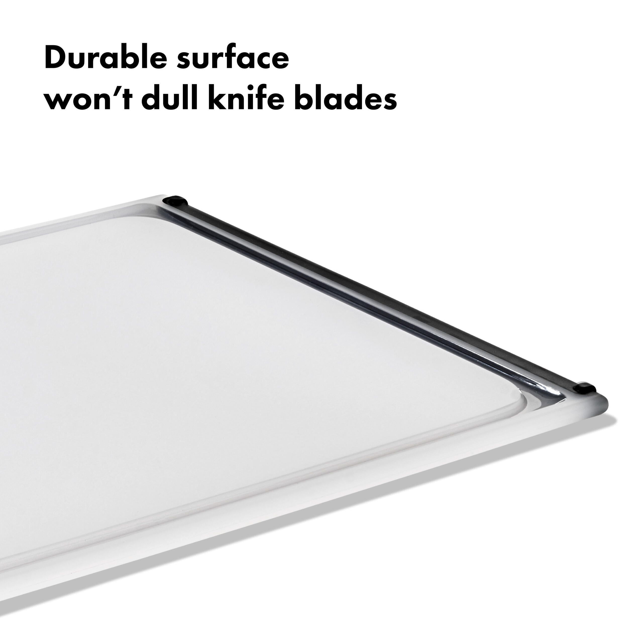 OXO Non-Slip Small Plastic Cutting Board with Juice Groove, Dishwasher Safe Kitchen Cutting Board for Fruits, Vegetables & Everyday Food Prep, 2 pack, 10.9 x 7.3 Inch