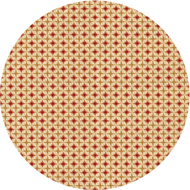 Ahgly Company Tapis Rond Lavable en Machine Intérieur Transitionnel Orange Néon, 5 Pieds Rond