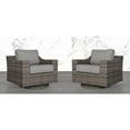 thumbnail image 3 of Living Source International Swivel Club Patio Chairs in Brown/Gray (Set of 2), 3 of 5