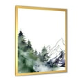thumbnail image 2 of Designart 'Trees With Winter Dark Blue Mountain Landscape III' Modern Framed Art Print, 2 of 4