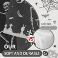 thumbnail image 3 of Halloween Dancing Skulls Kitchen Window Curtains and Valances Set 36 Inch, Ghost Pumpkin Bat Black Short Tier Curtain for Cafe Living Room Bathroom, Happy Halloween 3 Pieces Set Kitchen Decor, 3 of 6