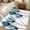 Navy Blue, variant on Burnt Orange Beige 3x5 Area Rugs, Abstract Modern Oil Painting Geometric Non-Skid Rubber Backing Large Rectangle Rugs - Living Room Bedroom Home Office, Indoor Floor Mat Carpets Washable Rug
