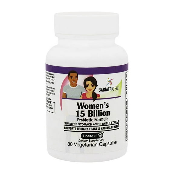 Women’s Prebiotic & Probiotic 15 Billion CFU Vaginal, Urinary Tract & Digestive Health Capsules by BariatricPal