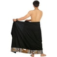 thumbnail image 2 of HAPPY BAY Men's Pareo Standard Swimsuits Sarong Full Swim Beach Wrap One Size Black-V452 Summer Vacation Aloha, 2 of 5