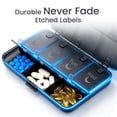 thumbnail image 6 of Weekly Pill Organizer 2 Times a Day, 7-Day AM/PM Portable Medication Box for Daily Vitamins, Supplements, and Medicine, Black, 6 of 7