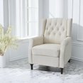 thumbnail image 6 of DeeHome Modern Beige Fabric Recliner Sofa Living room Home Theater Single Reclining Armchair With Adjustable Back And Padded Cushion For Living room And Bedroom, 6 of 9
