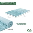 thumbnail image 4 of Colchón Memory + Cubrecolchón Topper Individual De Espuma Set 2 Pzas Kingshouse  gris, 4 of 9