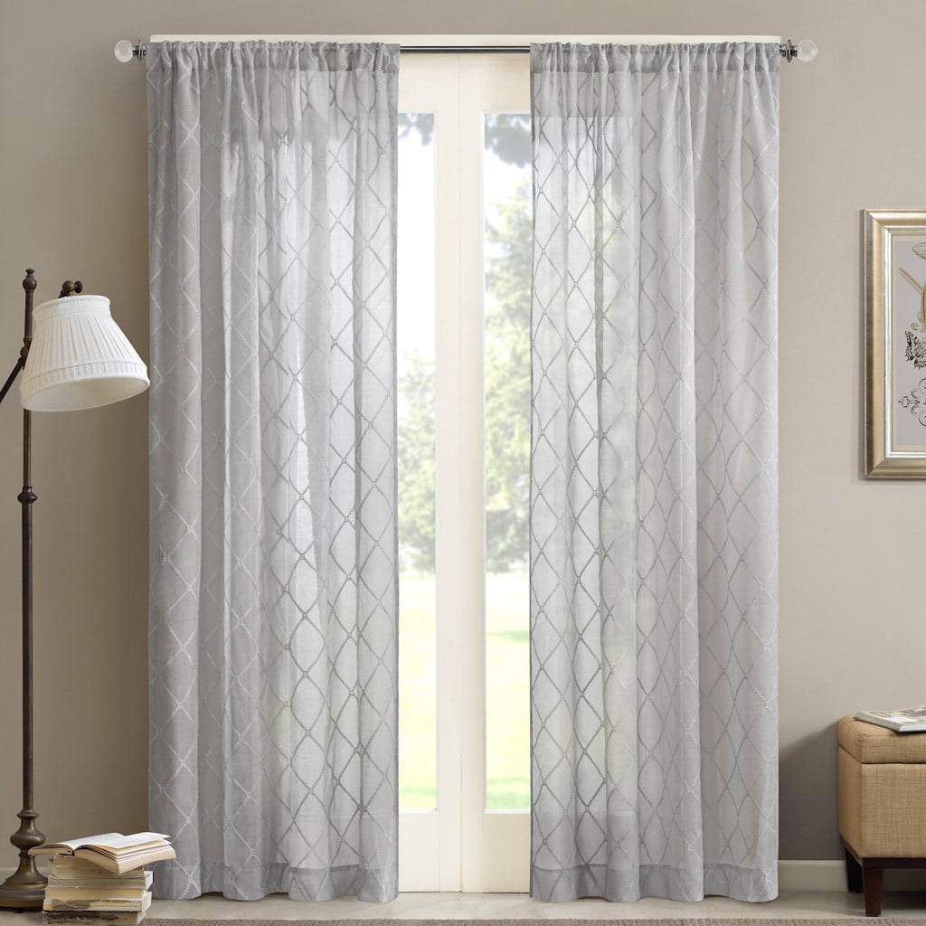 MAYEERTY Diamond Multifunctional and practical Sheer Window Curtain Panel(Only 1 Pc Panel) for Bedroom