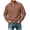 Coffee, variant on Men Ribbed Long Sleeve Polo Sweater, V Neck Stretchy Fall Lapel Collar Casual Pullover for Daily Wear Khaki