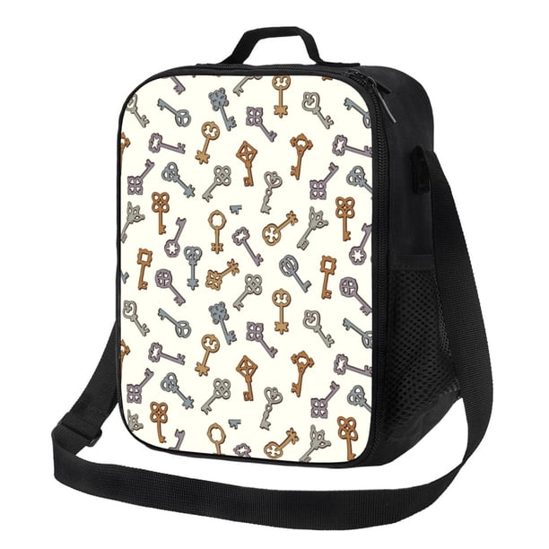 Fotbe Keys1 Lonchera Bolsa de Almuerzo para Hombres y Mujeres, Lonchera de Gran Capacidad, Bolsa de Almuerzo Reutilizable, Bolsa Térmica Aislante
