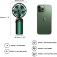 thumbnail image 2 of Ventilador portátil, ventilador personal de mano de 5000 mAh, recargable con 5 velocidades, mini ventilador silencioso con pantalla LED, tiempo de funcionamiento de 11 a 21 h para oficina., 2 of 5