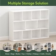 thumbnail image 5 of Furinno LUDER Book Shelf, 11-Cube Bookshelf, Reversible Cube Storage Bookcase, Open Storage Shelf, Closed Back 9.4 x 29.1 x 41.7, for Living Room, Bedroom, Home Office, White, 5 of 6