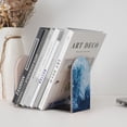 thumbnail image 4 of Sikiie Abstract Ocean Waves Bookends 1 Pair, Wood Bookends for Shelves, Book Ends for Shelves, Book Shelf Holder for Home Office, 4 of 7