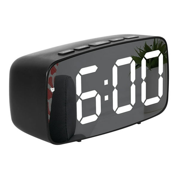 Pequeño reloj despertador con pantalla LED digital, pantalla de temperatura y fecha, caja moderna con acabado mate Zhivalor BST3023655-2