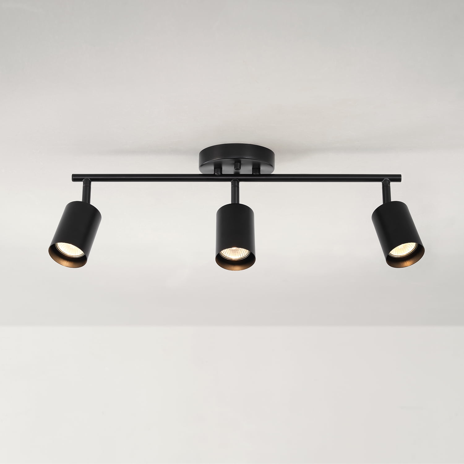 Globe Electric 21" Minimalist 3-Light Matte Black Track Light Pivoting Track Heads