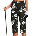thumbnail image 3 of Babcutegg Capris for Women High Waist Floral Print Side Pockets Womens Outfit Multicolor, 3 of 5