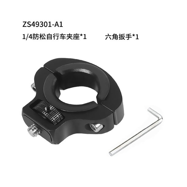 Abrazadera para manillar de bicicleta: soporte para cámaras de acción, soporte para cámara de ciclismo, instalación en motocicleta, compatible con manillares de 22 a 32 mm.