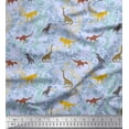 thumbnail image 1 of Soimoi Polyester Crepe Fabric Leaves & Dinosaur Jungle Print Fabric by The Yard 42 Inch Wide, 1 of 1