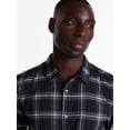 thumbnail image 4 of George Men's and Big Men's Slub Cotton Shirt with Long Sleeves, Sizes S-3XL, 4 of 5