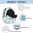 thumbnail image 2 of Marine Life Turtle Backpack for Student Waterproof Scratch-Resistant Composite Oxford Cloth with Tropical Ocean Print, Adjustable Straps, Breathable Padding for School and Travel, 2 of 5