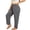 #041-Gray, variant on Women's Plus Size Linen Pants Solid Color Drawstring Elastic Waist Pocket Side Slit Loose Long Trousers Breathable Summer Bottom for Outdoor