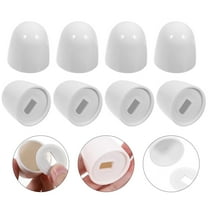 Squalise 8pcs Toilet Bolt Covers Toilet Bowl Caps Round Toilet Push-on Bolt Caps Supplies