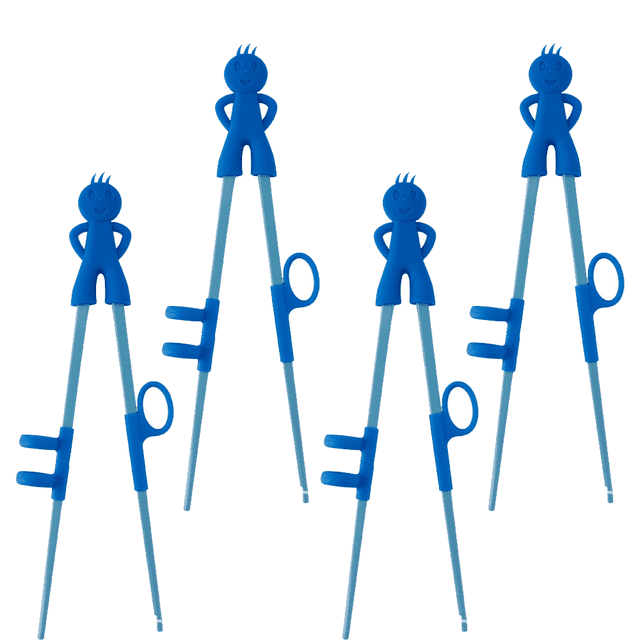 4 palillos para niños, ayudante de palillos de aprendizaje para niños, palillos de entrenamiento con animales para principiantes