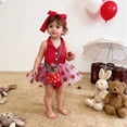 thumbnail image 7 of Kogui Baby Dress Newborn Baby Girls Romper Jumpsuit Infant Girl Summer 0 3 6 9 12 18 24 Months (Red,0-3 Months), 7 of 7