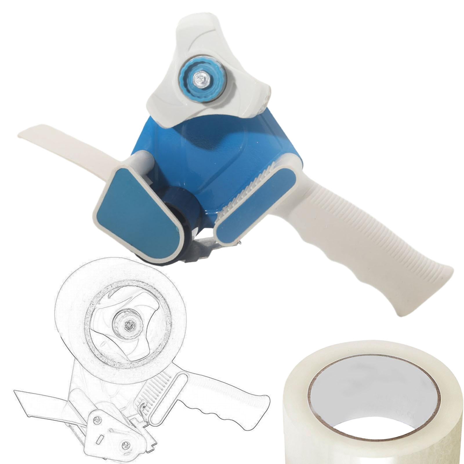 SunniMix Package Tape Dispenser Sealing Roller Tape Cutter Practical Portable Durable Box Blue