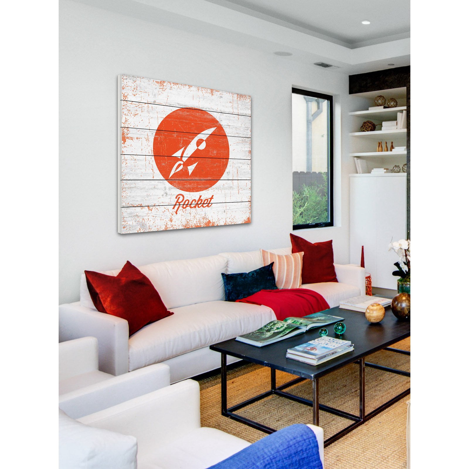 Marmont Hill - "Rocket" Painting Print on White Wood