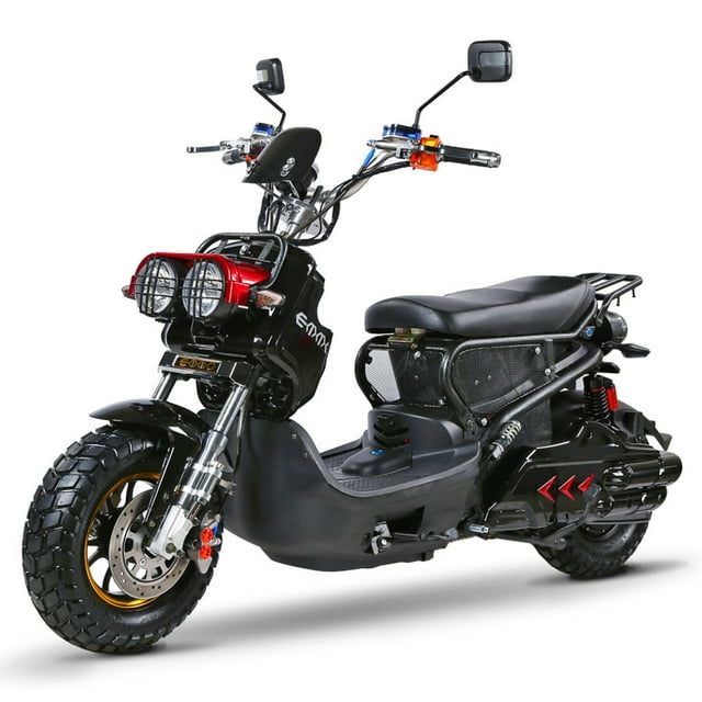 EMMO Monster Electric Bike - 2 Seater E Scooter - 72V - 100km Long Range - Red - Removable Battery
