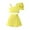 Yellow, variant on WOYY Toddler Girl Summer Outfit Sets One Shoulder Sleeveless Solid Camisole Top Shorts Set