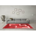 thumbnail image 3 of Ahgly Company Indoor Square Abstract Red Modern Area Rugs, 7' Square, 3 of 4
