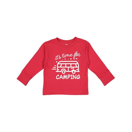 

Inktastic It s Time For Camping with Camper Gift Toddler Boy or Toddler Girl Long Sleeve T-Shirt