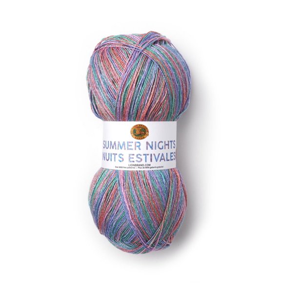 Lion Brand Yarn 511-310 Summer Nights Bonus Bundle Wildflowers Metallic Yarn