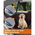 thumbnail image 4 of Funda para asiento de coche para perros PETICON impermeable con ventana de malla marrón, 4 of 8